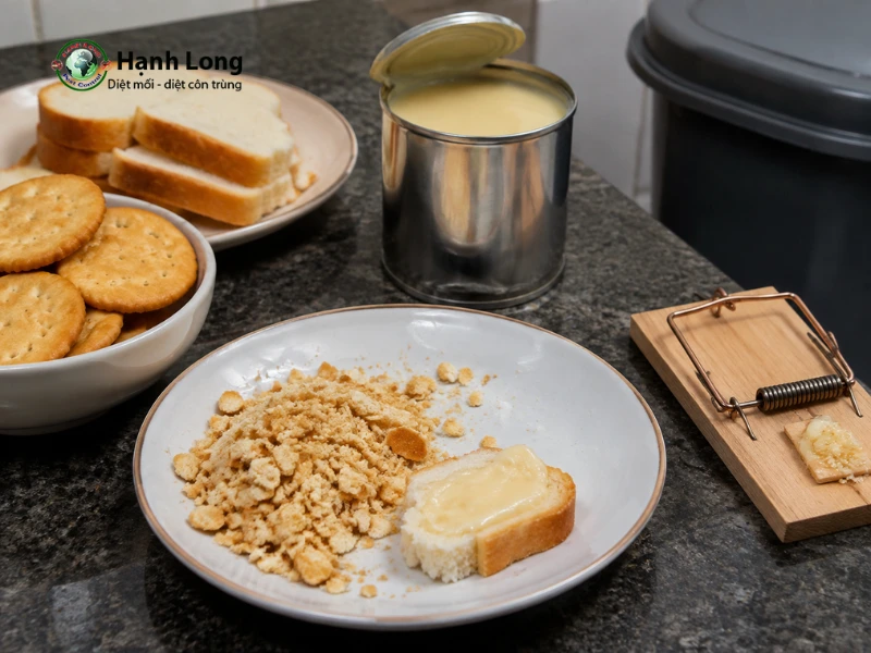 bẫy chuột nên dùng mồi gì