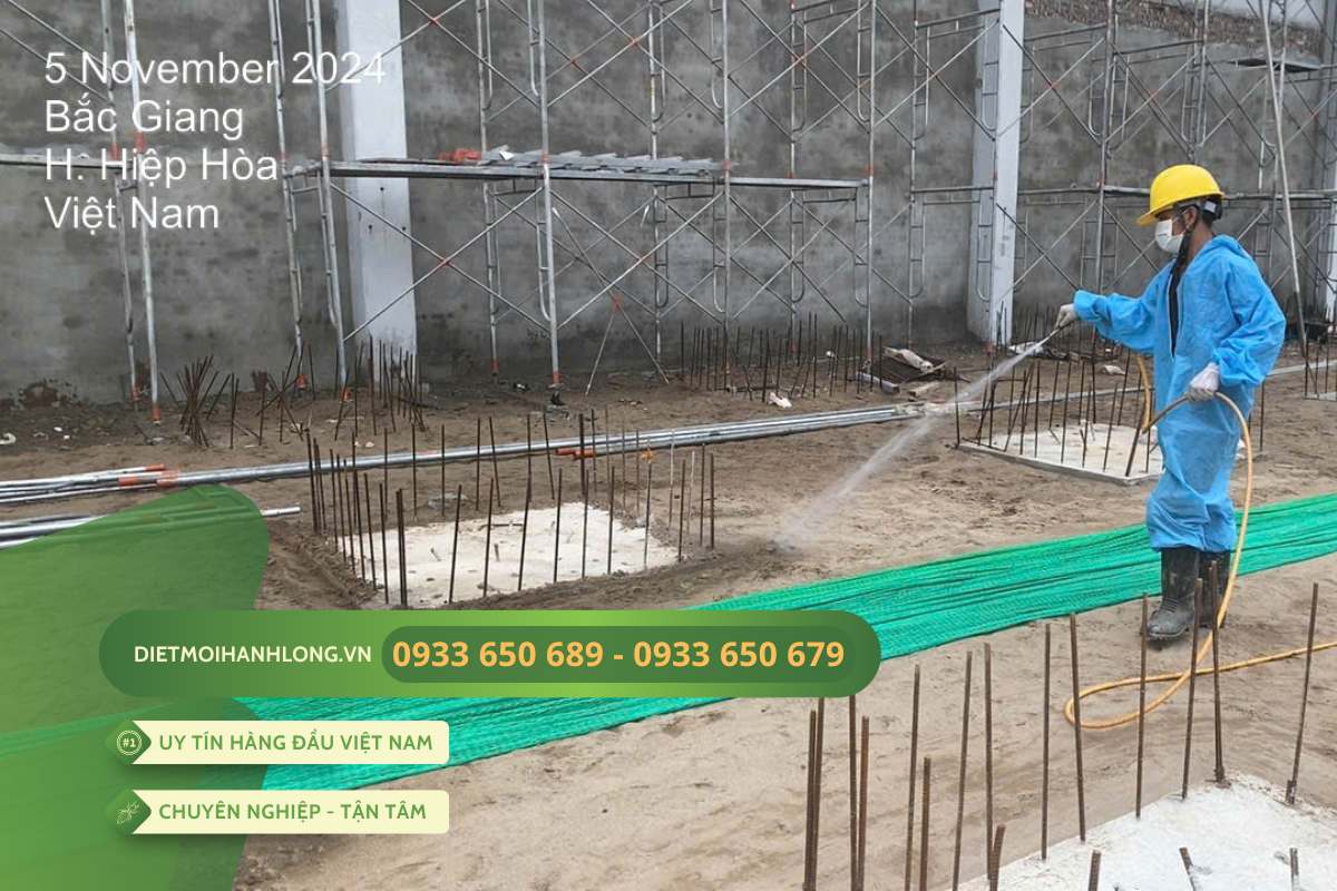 Triển khai thi công chống mối cho dự án MAPLETREE BẮC GIANG