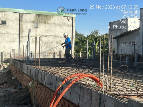 Hoàn thiện thi công chống mối cho biệt thự tại Tây Ninh