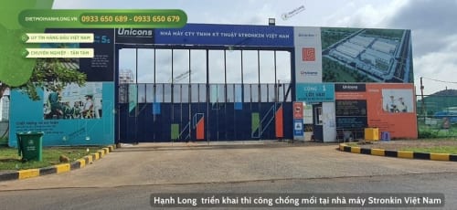 Thi công chống mối cho nhà máy Stronkin Việt Nam