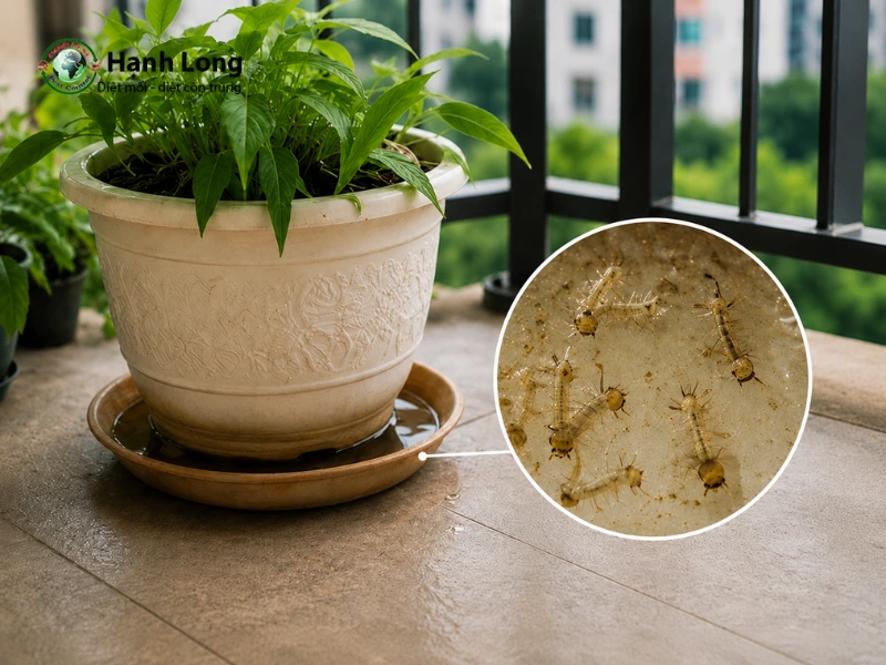 muỗi đẻ trứng ở đâu