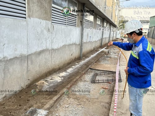 Thi công chống mối cho nhà xưởng Bến Tre